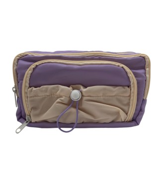 Purple Pencil Case With Large Capacity And Simple Appearance