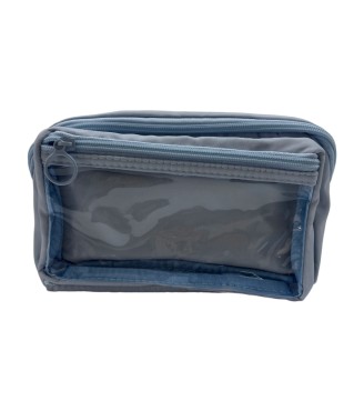 Blue Large Capacity Multifunctional Pencil Case