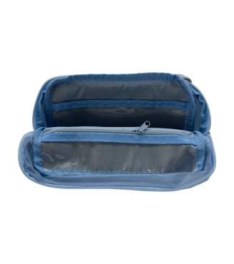 Blue Large Capacity Multifunctional Pencil Case