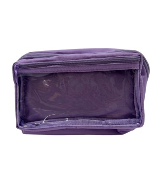 Purple Large Capacity Multifunctional Pencil Case