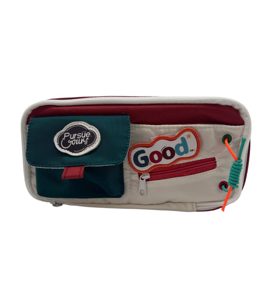 Multi-layer Pocket Pencil Case-Green