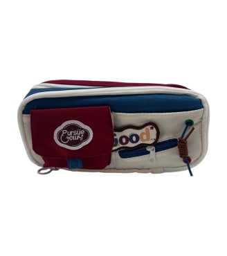 Multi-layer Pocket Pencil Case-Red
