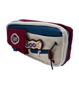 Multi-layer Pocket Pencil Case-Red