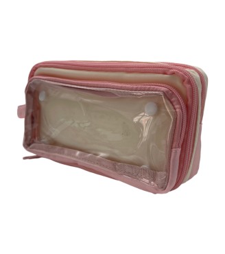 Detachable Contrast Color Pencil Case - Baking Soda