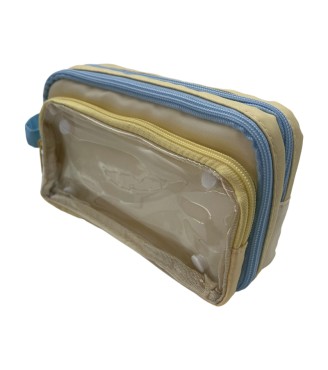 Detachable Contrast Color Pencil Case - Light Butter