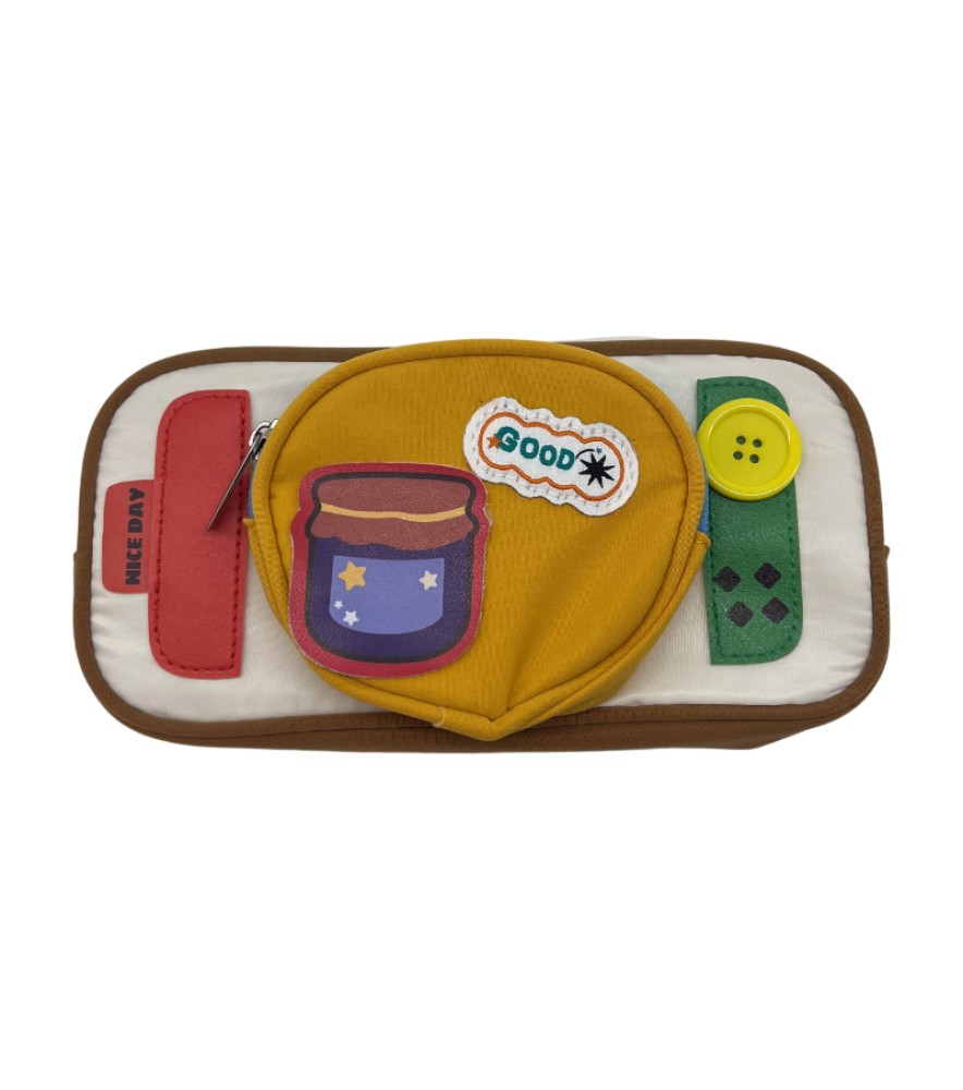 730 Button Pencil Case-Yellow